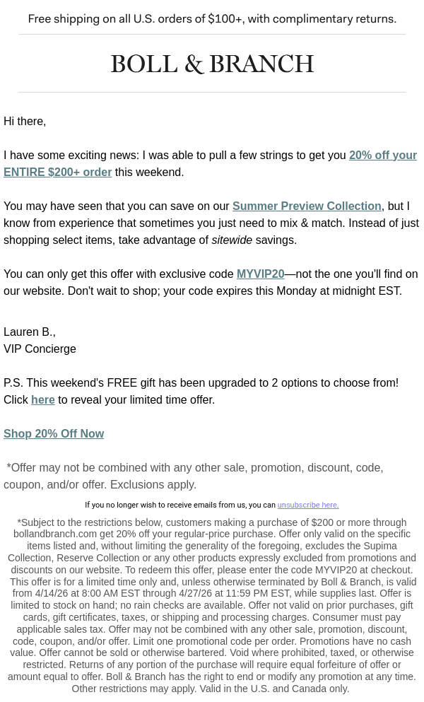 Newsletter preview: I got you access to our BEST spring offer