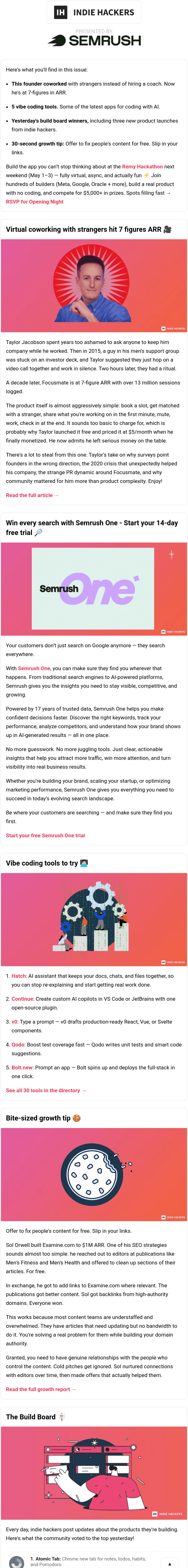 Newsletter preview: 🗞️ What's New: 7-figure community-based product, earning by editing content, recipe for a good life