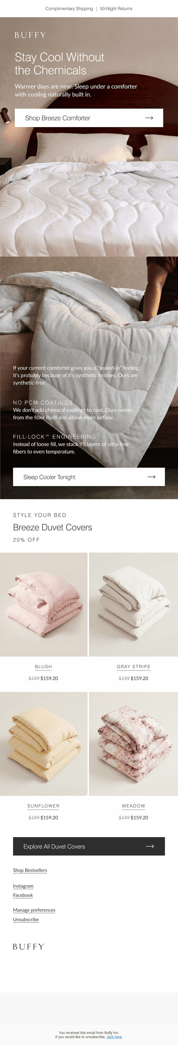Newsletter preview: Cool sleep without the chemical trade-off.