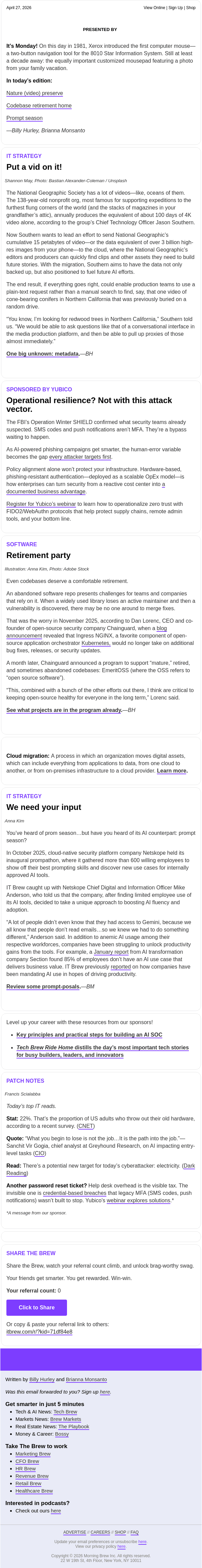 Newsletter preview: ☕️ That’s wild!