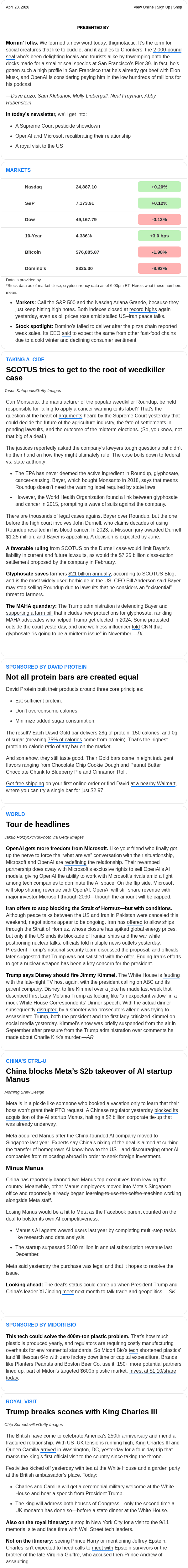 Newsletter preview: ☕️  Rounding up