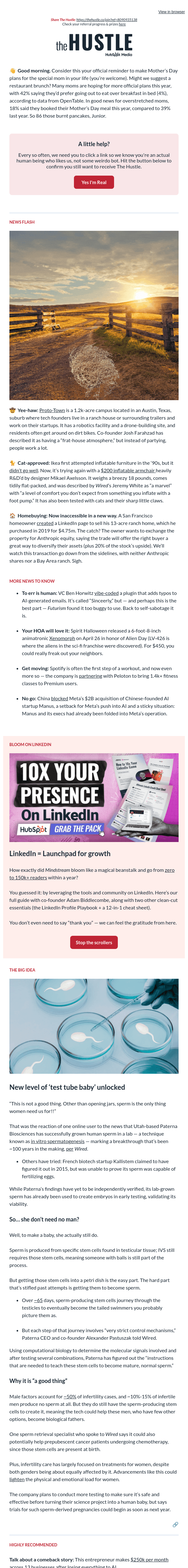 Newsletter preview: 🧪  A startup’s sperm solution