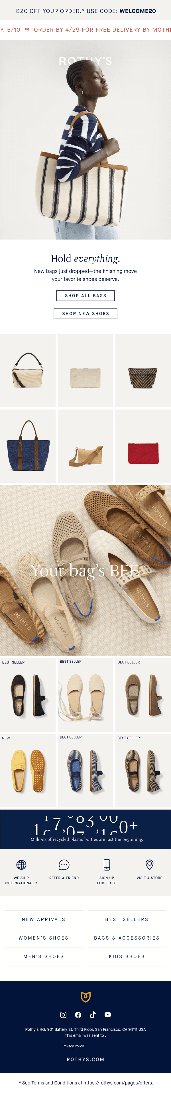 Newsletter preview: Add to cart: NEW bags.