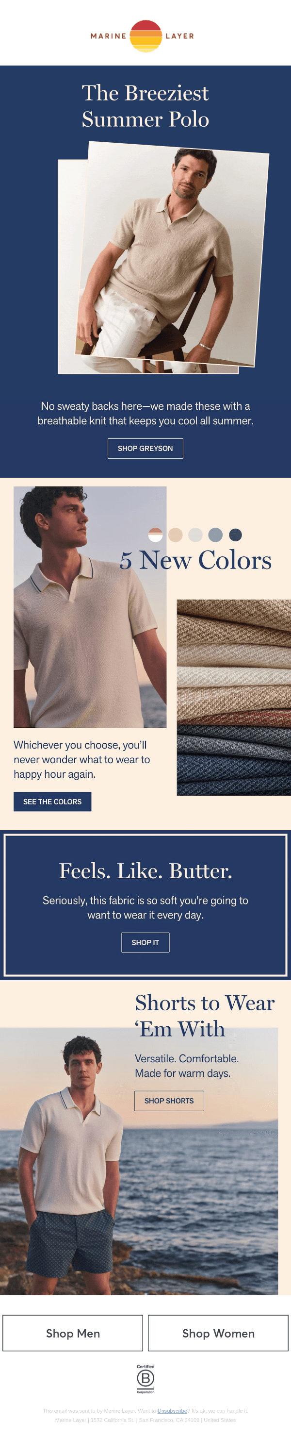 Newsletter preview: Oh Hey—New Greyson Polos