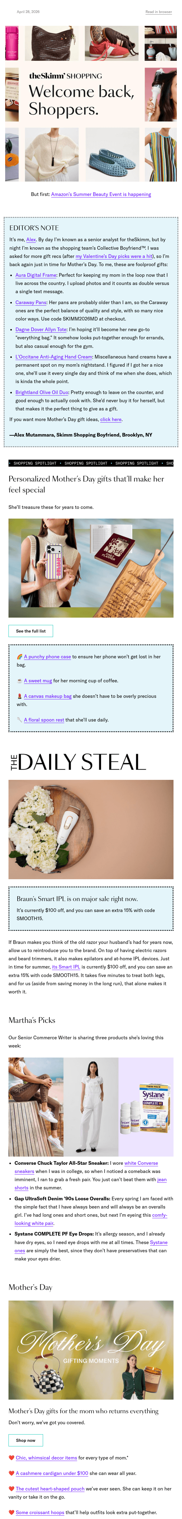Newsletter preview: What to buy for Mother’s Day, according to a boy