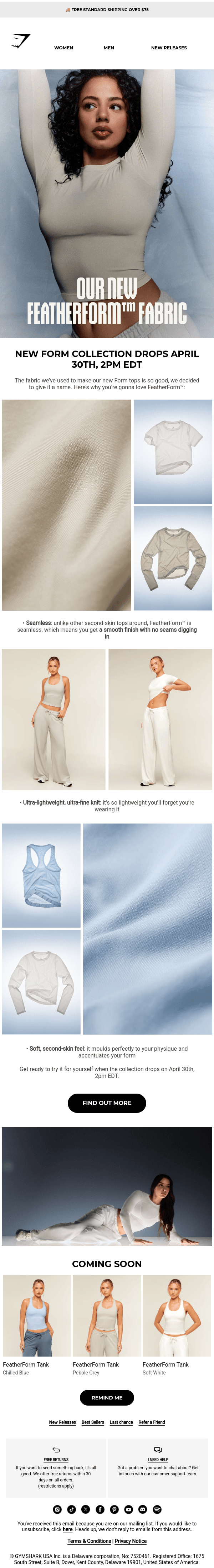 Newsletter preview: Our new FeatherForm™ fabric 🪶