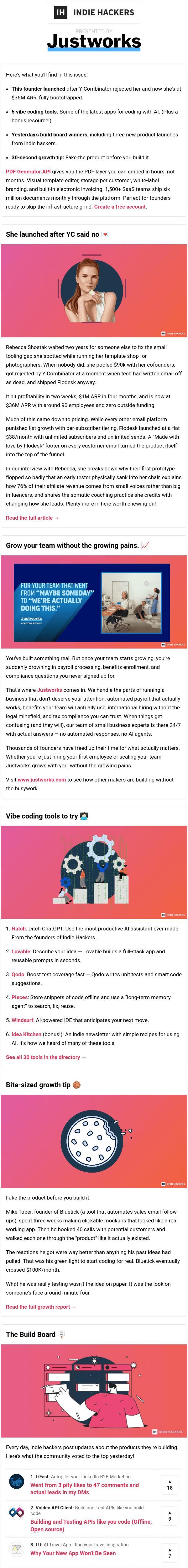 Newsletter preview: 🗞️ What's New: From YC reject to $36M ARR, get bad before you get good, fake it till you build it