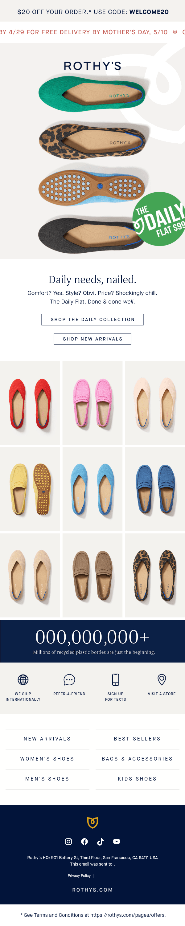 Newsletter preview: Last day: FREE delivery by mom’s day!