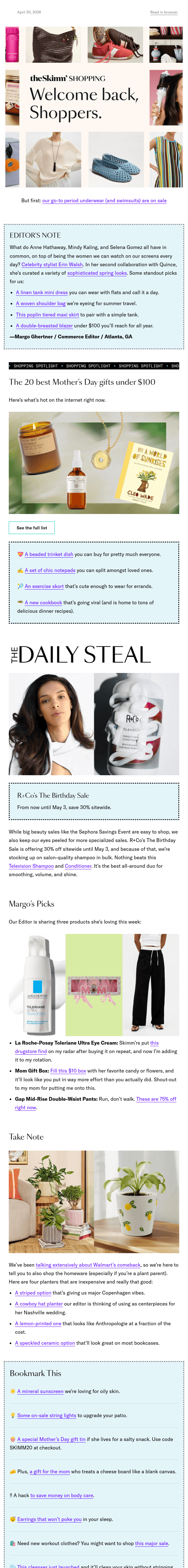 Newsletter preview: Anne Hathaway and Mindy Kaling’s stylist collabed with Quince