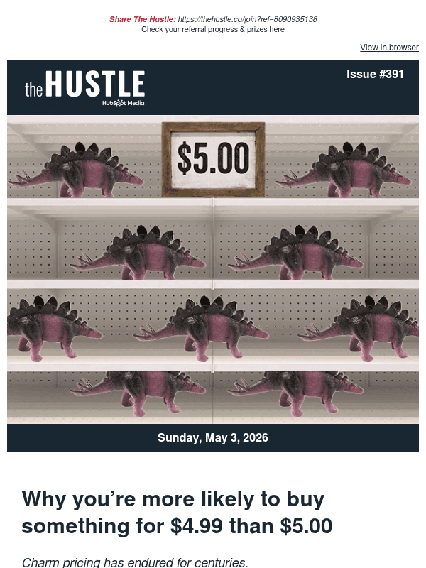 Newsletter preview: Why you'll buy an item for $4.99, but not $5.00