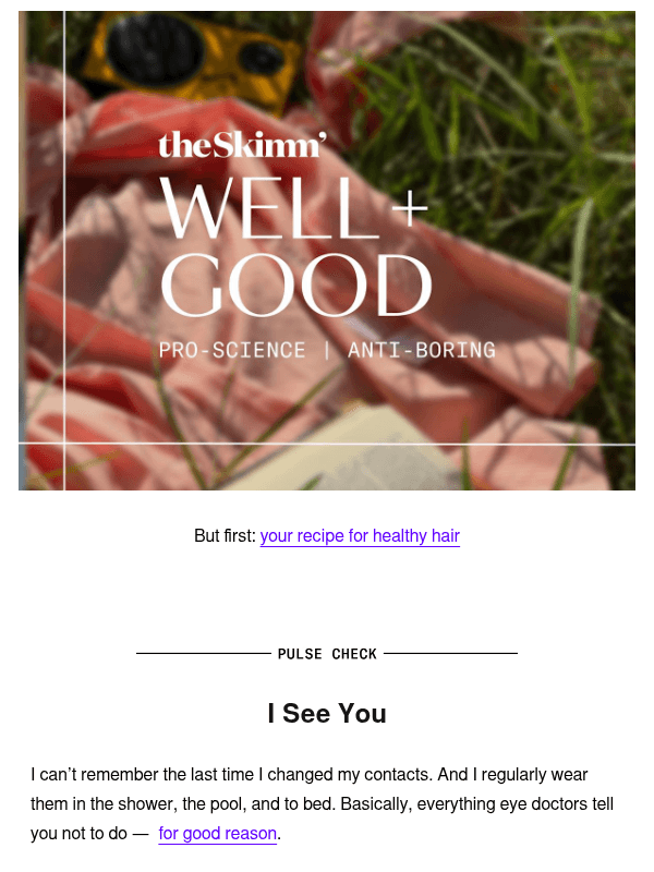 Newsletter preview: The contacts habit eye doctors hate
