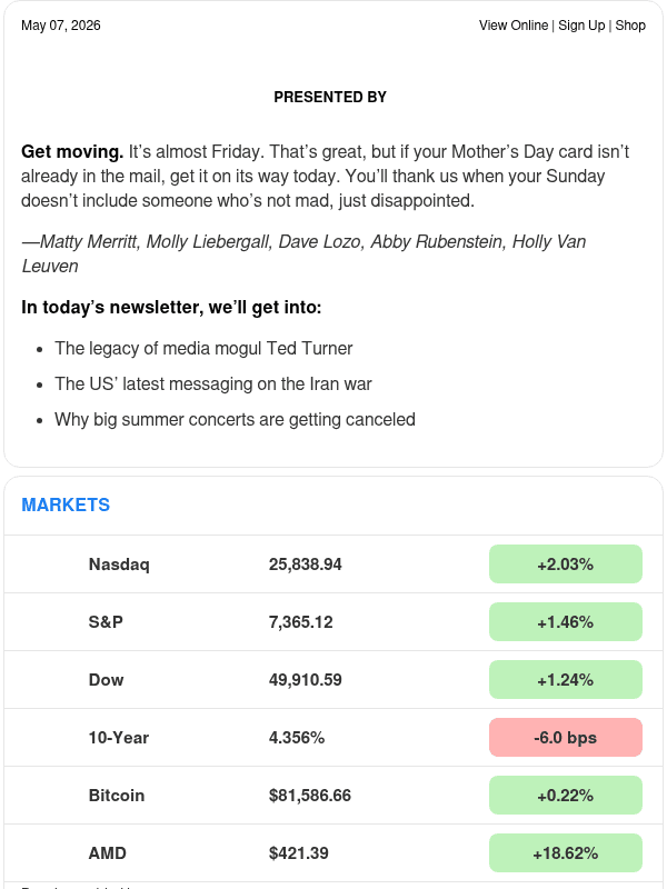 Newsletter preview: ☕️ Blue dot fever