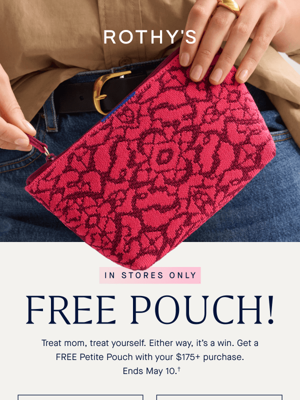 Newsletter preview: Spoil mom (and get a FREE pouch!)