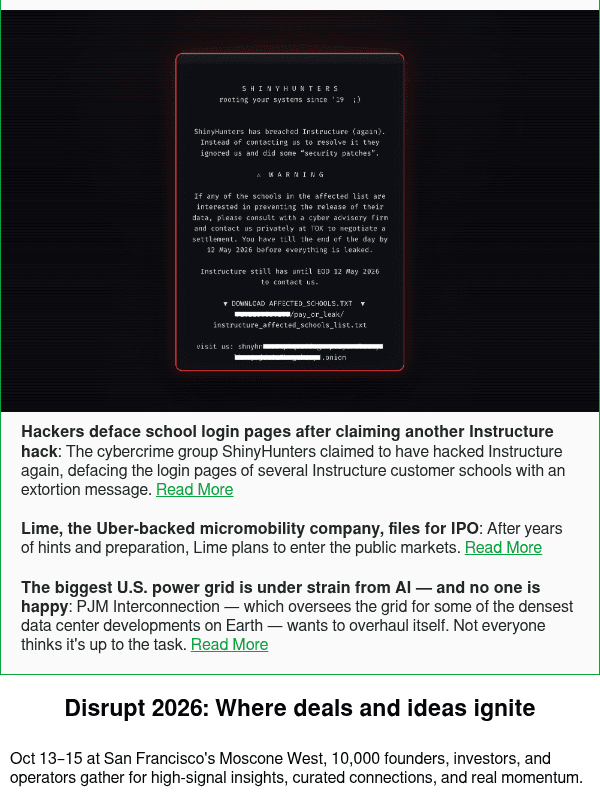 Newsletter preview: Hackers deface school login pages after claiming another Instructure hack