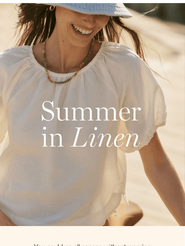 Newsletter preview: It’s FINALLY Linen Season