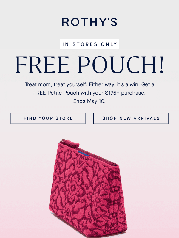 Newsletter preview: A FREE POUCH?!