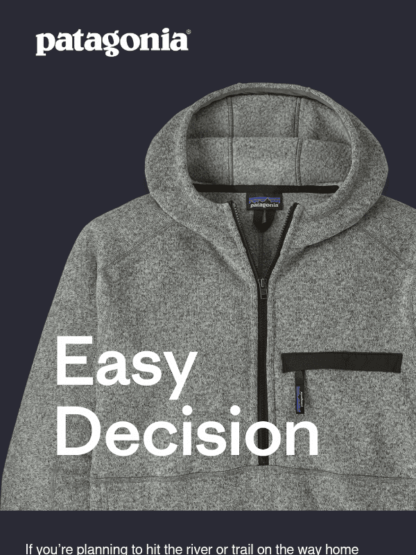 Newsletter preview: Better Sweater fleece warmth