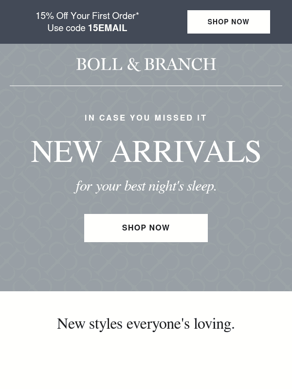 Newsletter preview: ICYMI: all our latest arrivals