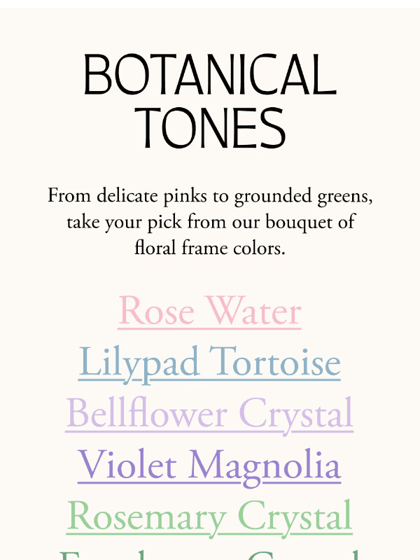 Newsletter preview: Florals for spring…