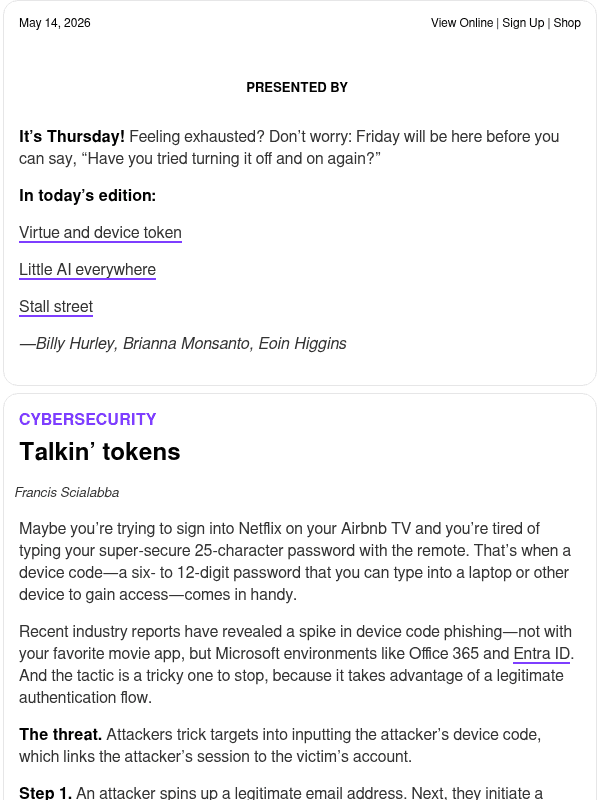 Newsletter preview: ☕ Code red!