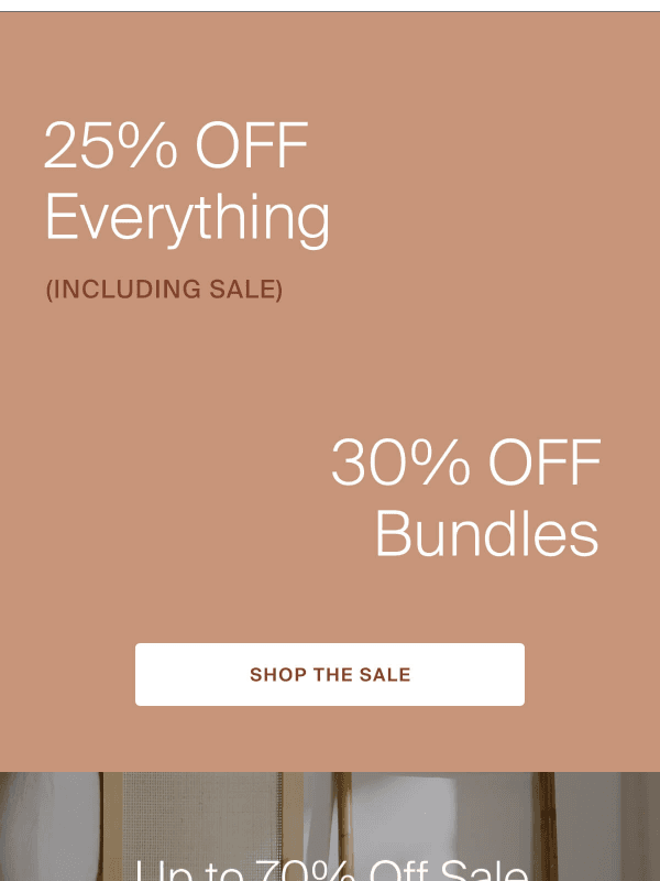 Newsletter preview: Sale. Starts. Now.