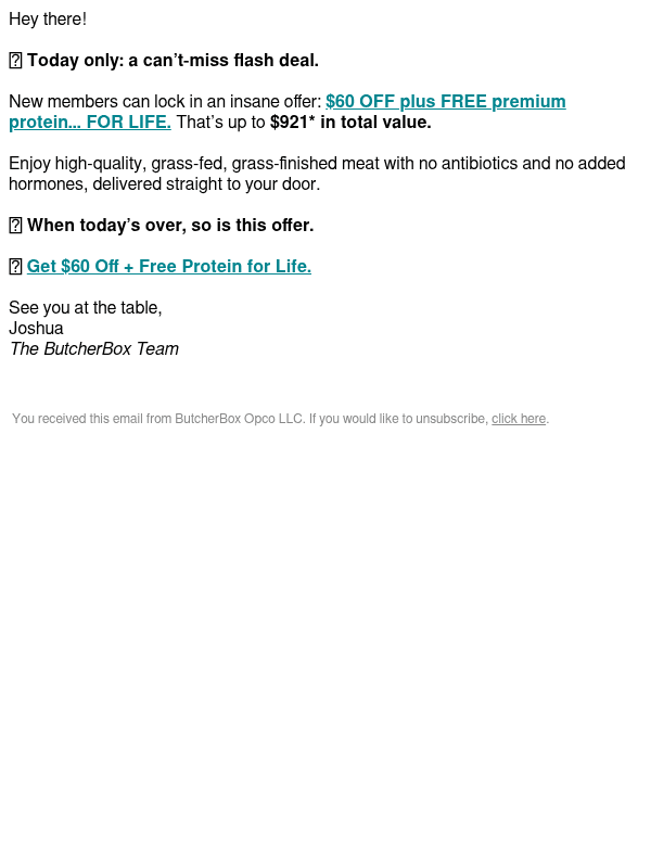 Newsletter preview: One day. One deal. Don’t miss out.