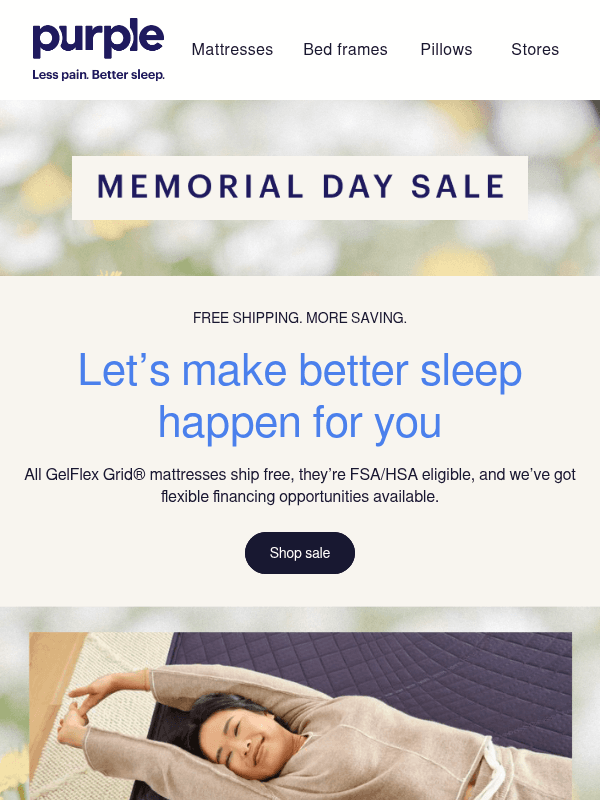Newsletter preview: Free shipping. FSA/HSA eligible. Up to $900 off.