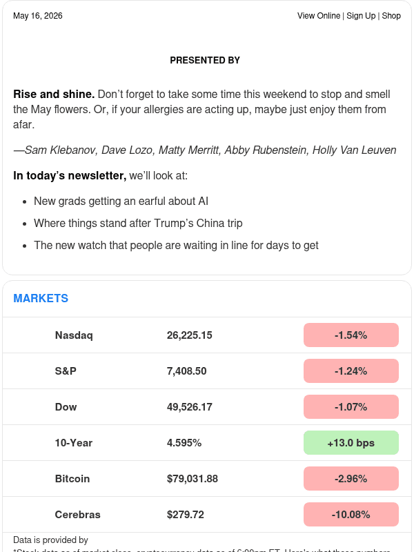 Newsletter preview: ☕️ Commencing with AI
