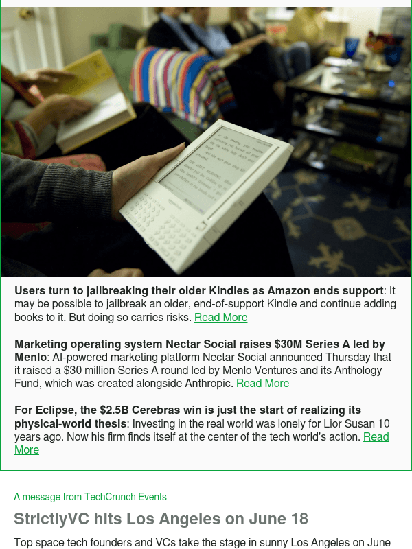 Newsletter preview: Users turn to jailbreaking their older Kindles as Amazon ends support