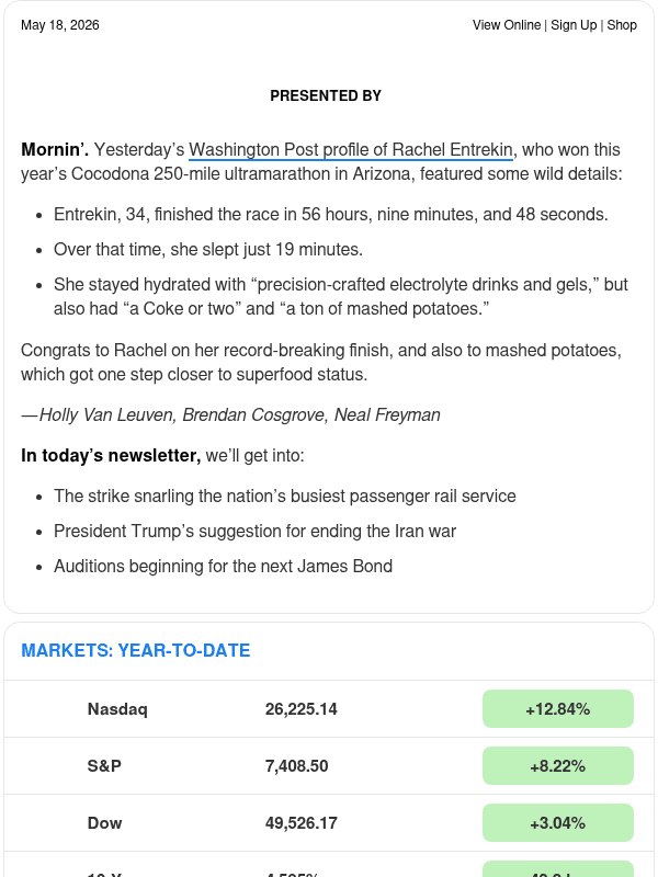 Newsletter preview: ☕ Incoming