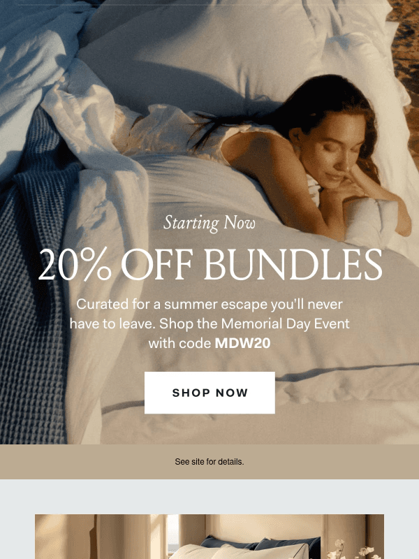 Newsletter preview: Now live: 20% off Bundles