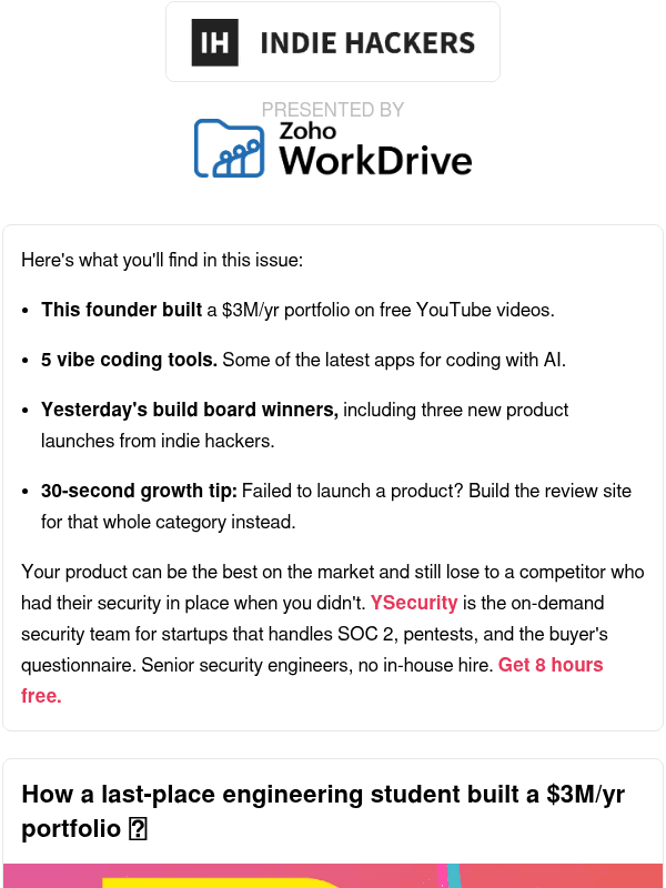 Newsletter preview: 🗞️ What's New: Last-place student to $3M, pivoting failed products, you're still early to AI