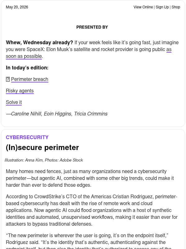 Newsletter preview: ☕ Weak perimeter