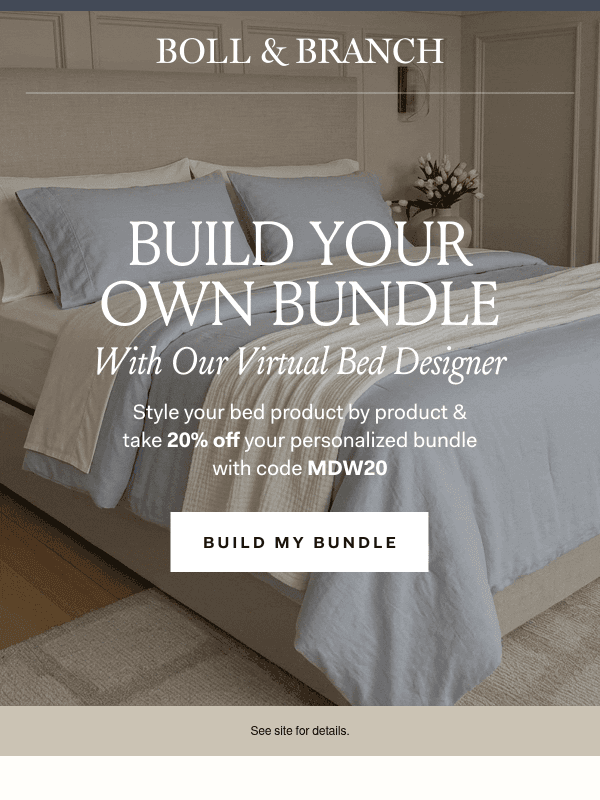 Newsletter preview: Use The Virtual Bed Designer → Save 20%