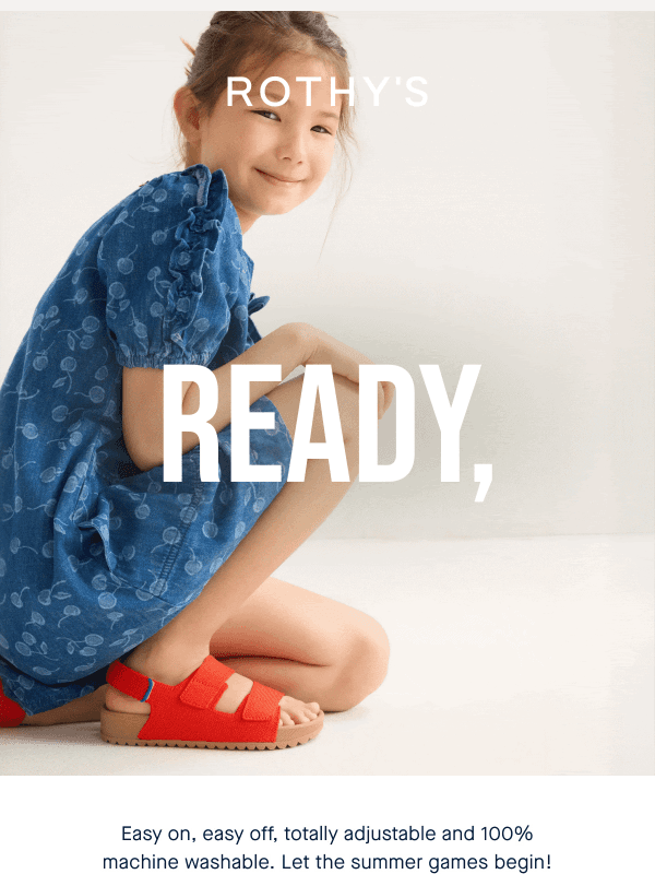 Newsletter preview: NEW Kids’ Sandals. Playtime!