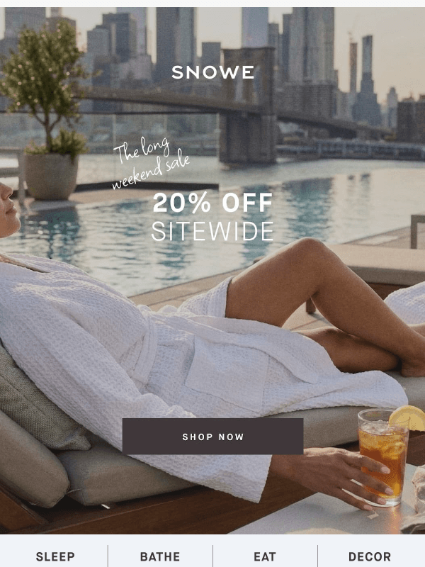 Newsletter preview: Our long weekend sale is here
