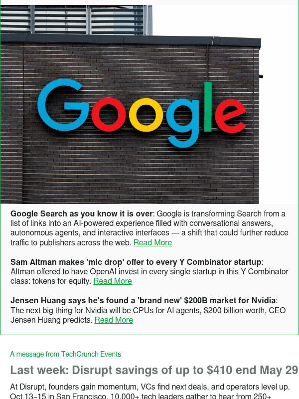 Newsletter preview: Google Search as you know it is over