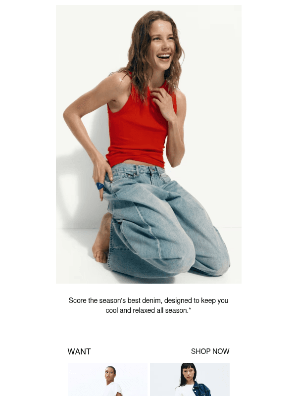 Newsletter preview: Up to 50% off denim — yes, all denim