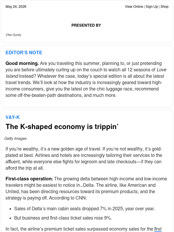 Newsletter preview: ☕ Travel Brew