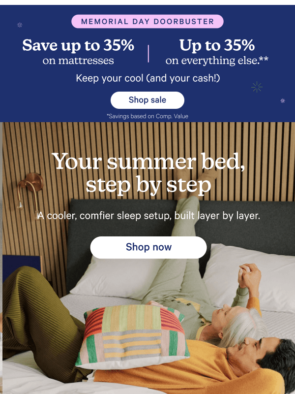 Newsletter preview: Build your coolest bed and save up to 35%