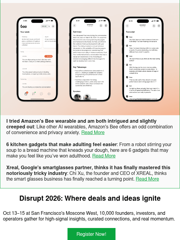 Newsletter preview: I tried Amazon's Bee wearable and am both intrigued and slightly creeped out