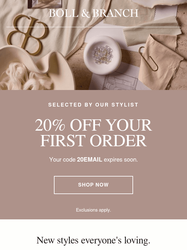 Newsletter preview: 20% Off: Your Top Picks