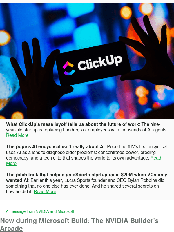 Newsletter preview: What ClickUp's mass layoff tells us about the future of work