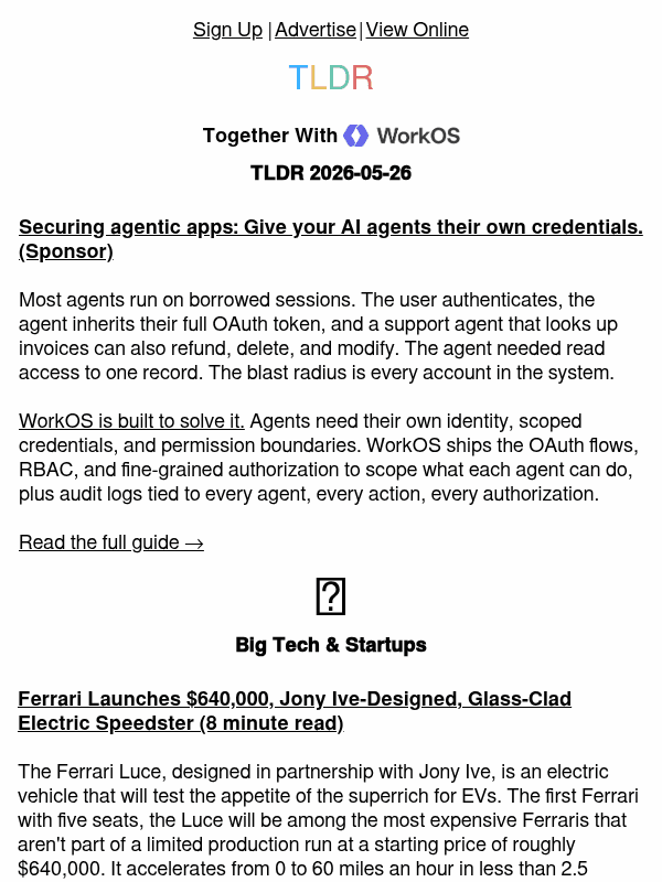 Newsletter preview: Jony Ive’s Ferrari 🚗, Huawei chip advances ⚡, Webwright 🤖