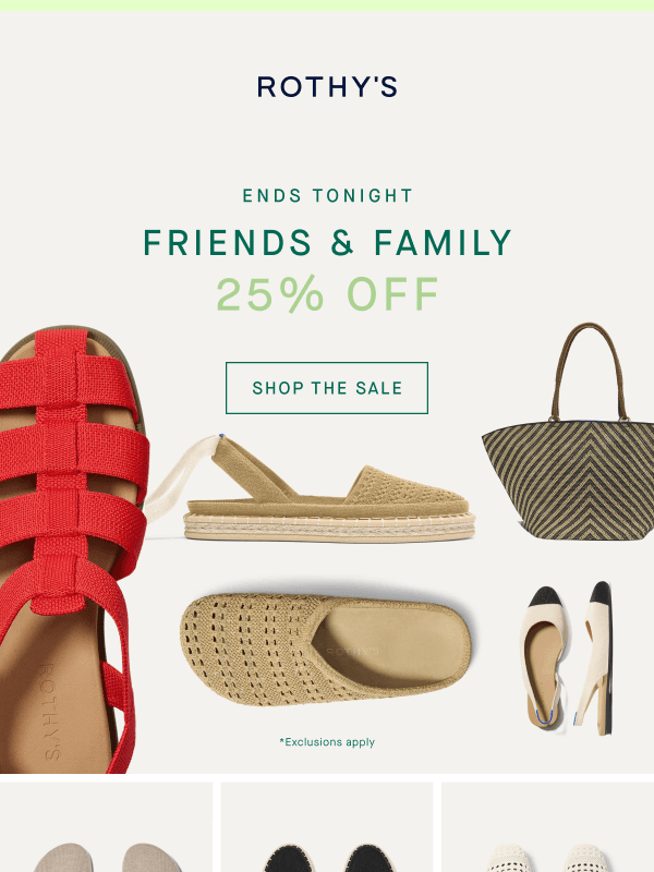 Newsletter preview: 🚨FINAL HOURS: Friends and Family ends tonight!