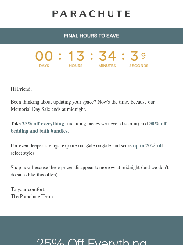 Newsletter preview: Only 5 Hours Left