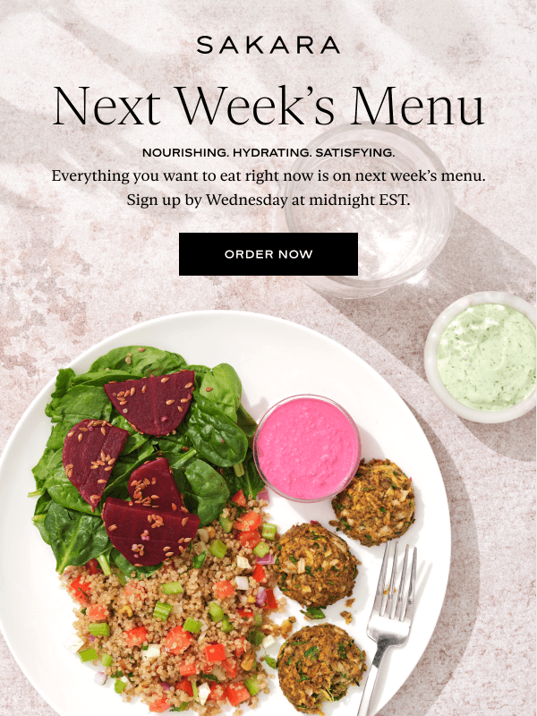 Newsletter preview: An Ultra-Nourishing Menu