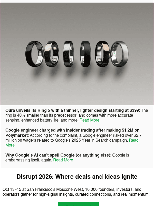 Newsletter preview: Oura unveils its Ring 5 with a thinner, lighter design starting at $399