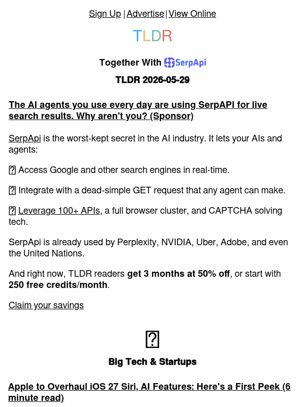 Newsletter preview: Siri AI leaks 📱, Opus 4.8 🤖, Claude Code Dynamic Workflows 👨‍💻