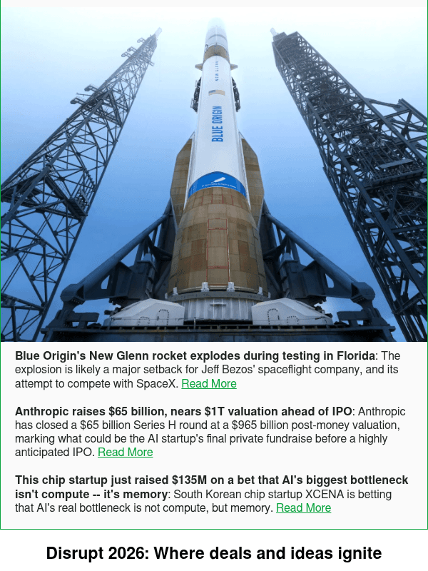 Newsletter preview: Blue Origin's New Glenn rocket explodes during testing in Florida
